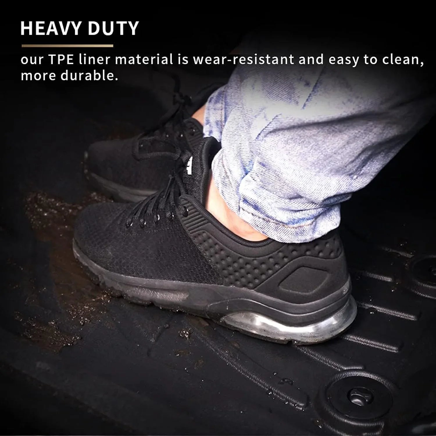 Automotive Car Floor Mats for Jeep Compass 2017 2018 2019 2020 2021 2022 2023, All Weather Floor Liners Include 1st & 2nd Row (Not Fit 2017 Single Driver-Side Floor Hook Model)