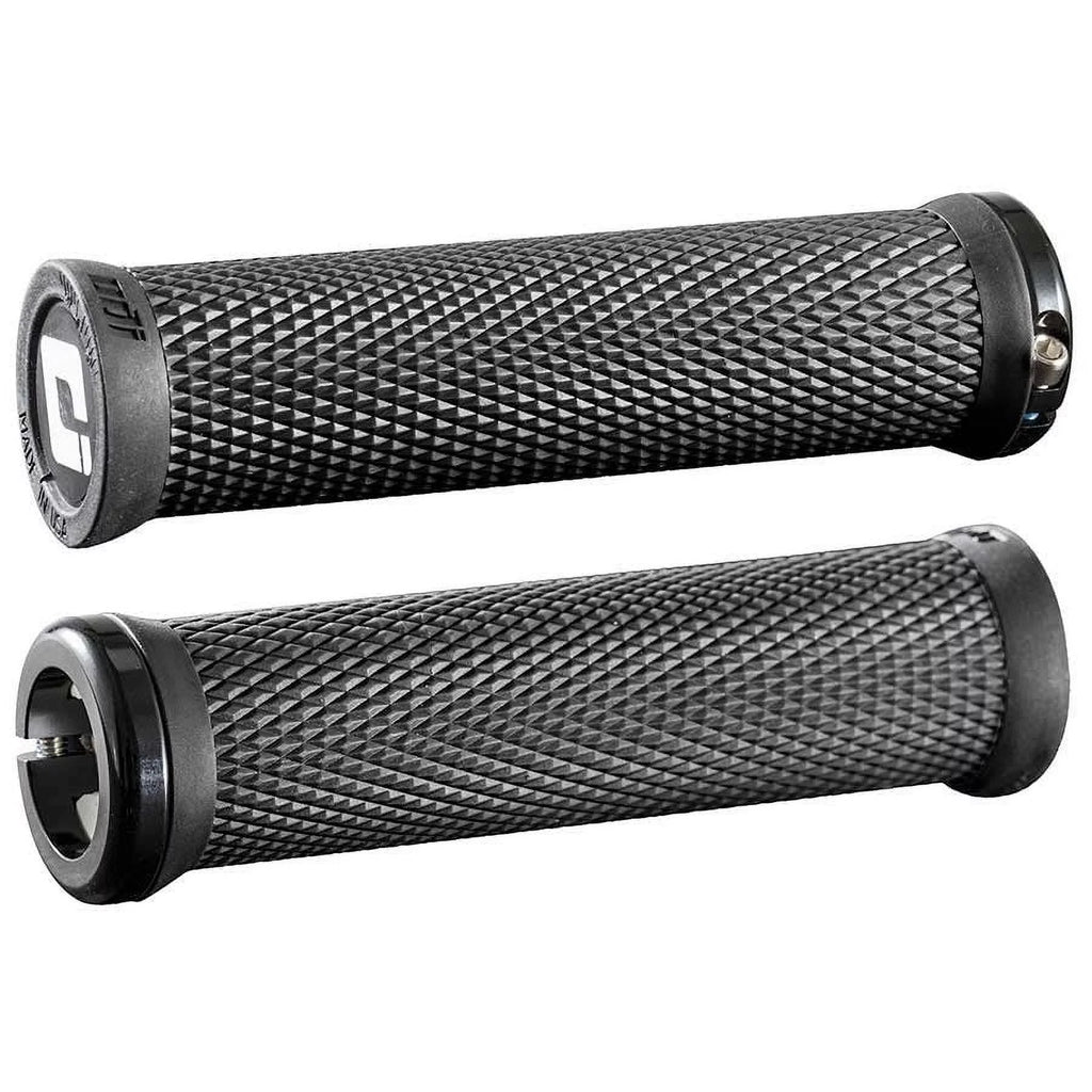 Elite Motion Grips - Black, Lock-On 130mm Length Flangeless Bike Bicycle