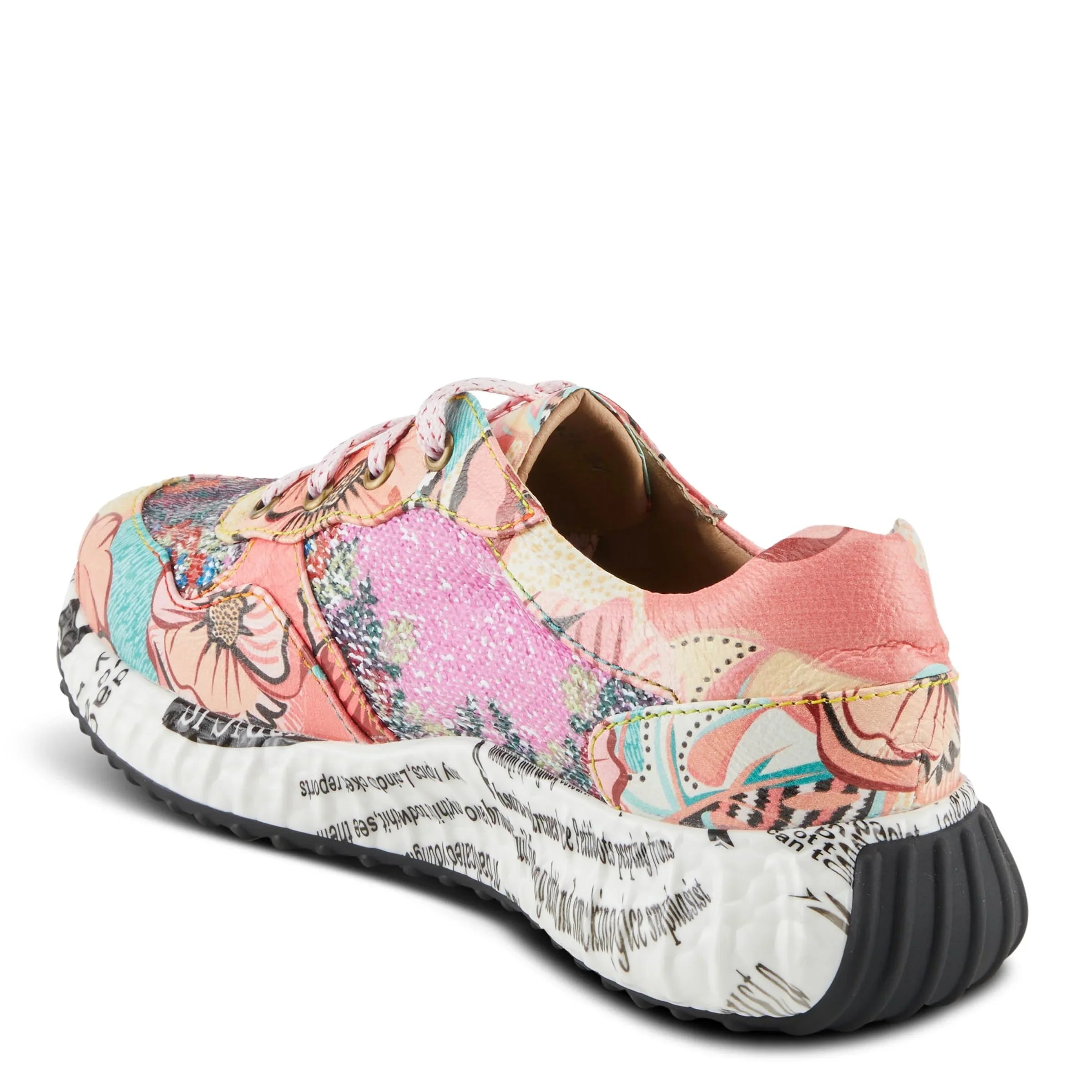Spring Step 'Artiste Women's Cabaret Sequin Leather Fashion Sneakers - Stylish Comfort with a Sparkling Touch Pink Multi  35 /  5