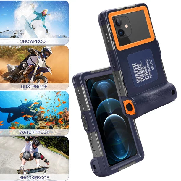 UrbanX Professional [15m/50ft] Swimming Diving Surfing Snorkeling Photo Video Waterproof Protective Case Underwater Housing for Xiaomi Mi 4s And all Phones Up to 6.9 Inch  with Lanyard