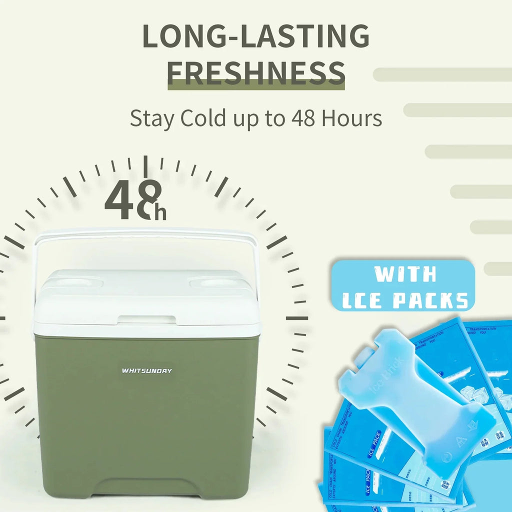 Insulated Portable Cooler,Ultra-Light Hard Cooler
