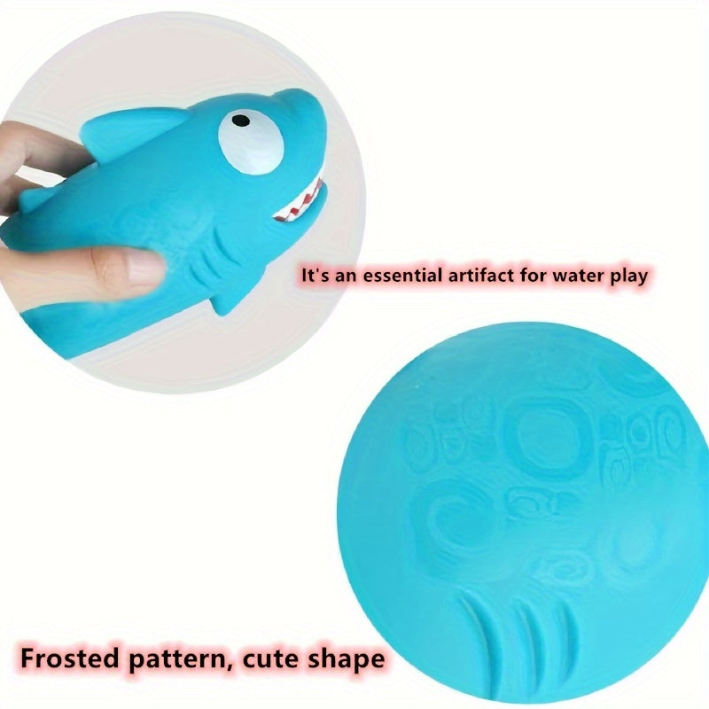 1pc Beach Splashing Bath Toy Pull-out Water Gun Cartoon Toy Water Gun Shark Water Gun sea and beach accessories