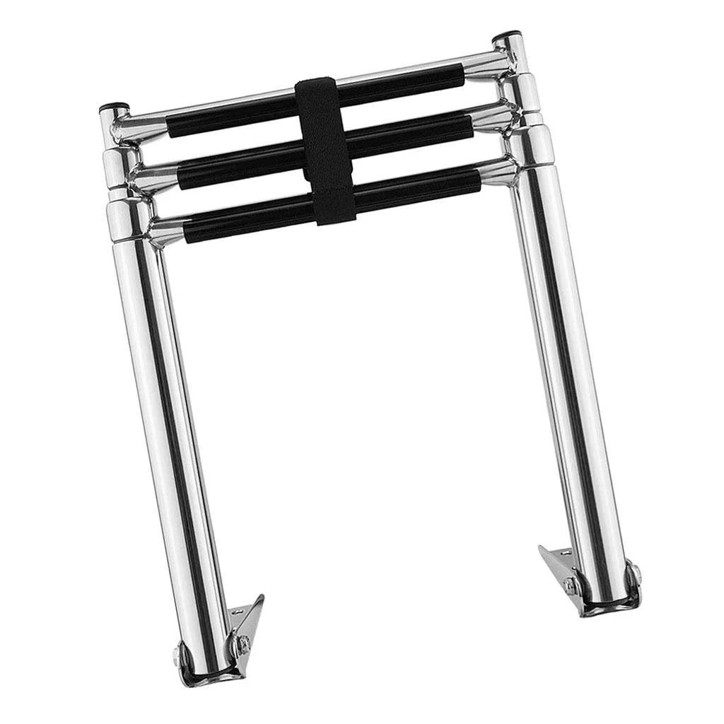 Portable Telescoping Ladder Swim Pontoon Boat Marine Yacht/Swimming Pool - Stainless Steel