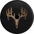 2018 2019 Wrangler  Backup Camera Deer Antlers Skull Hunting Dark Ghost Skulls Spare Tire Cover for Jeep  32 Inch