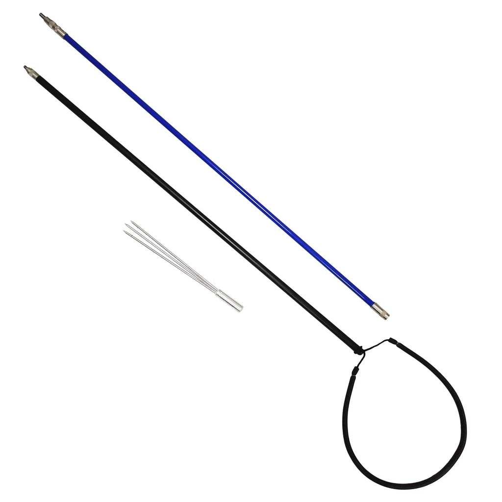Scuba Choice Heavy Duty 7ft Blue Fiberglass Black Alum Pole Spear w/3 Prong Tip