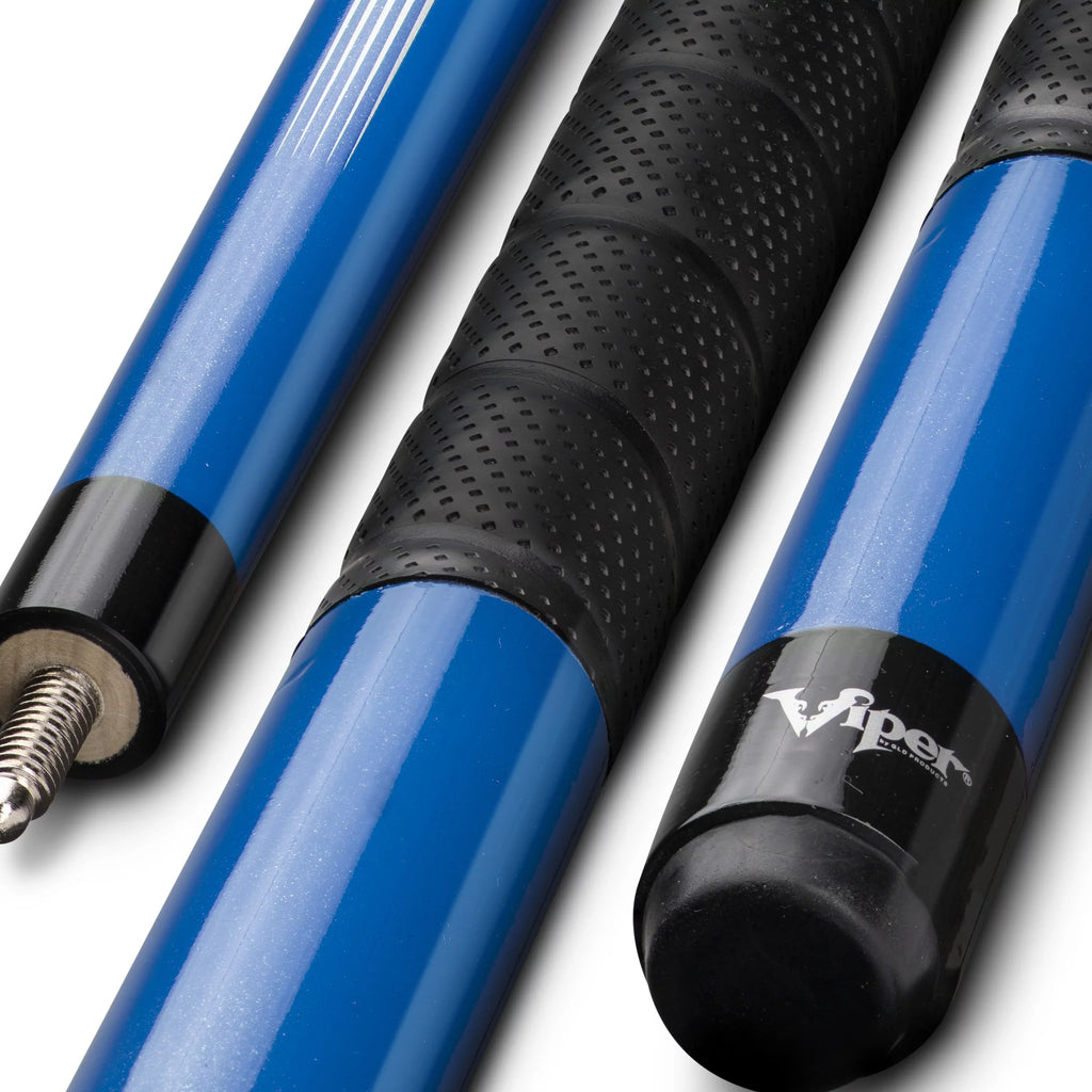 Viper Sure Grip Pro 58" Billiard/Pool Cue, 2 Piece, Blue, 21 Ounce