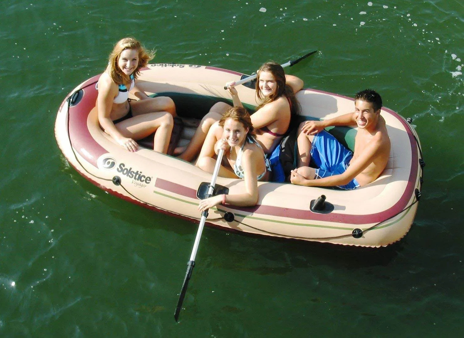 Swimline Solstice 30400 Voyager Inflatable 4 Person Fishing Leisure Raft