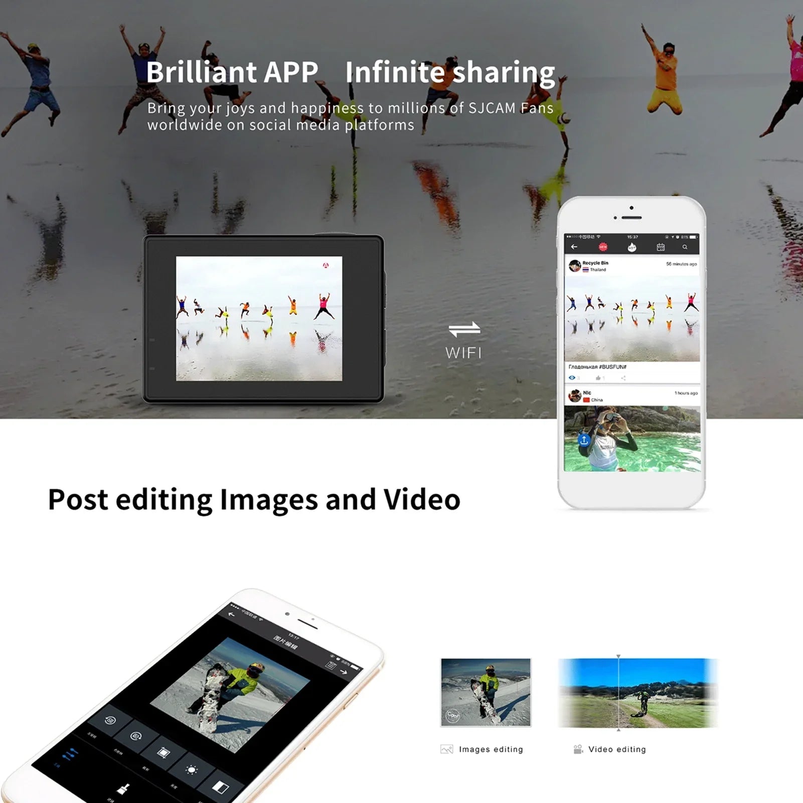 moobody  4K Sports Camera with WiFi , Share Your Adventures with 16MP Photos and 2,inch  Screen!
