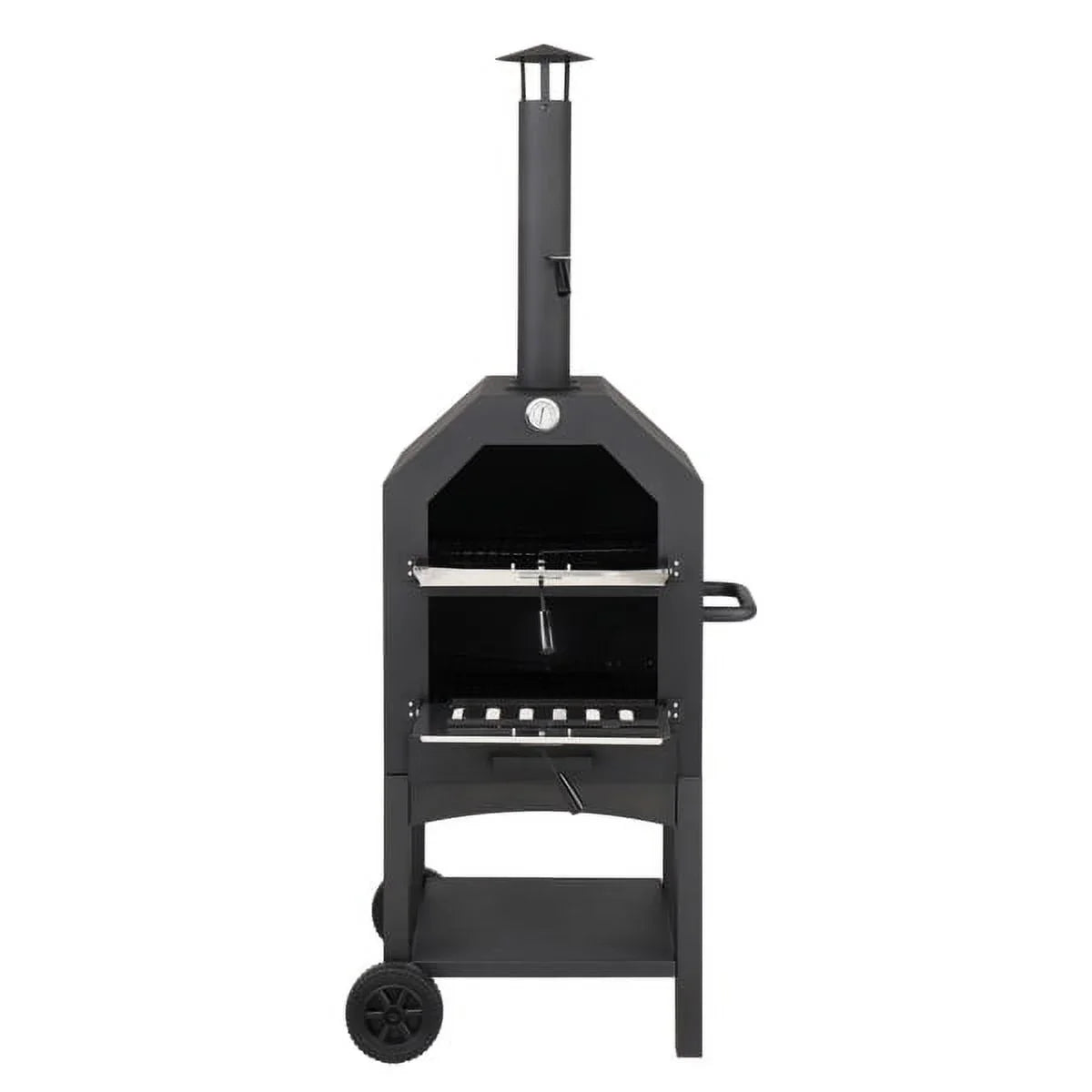 Fithood Outdoor Wood Fired Pizza Oven with Pizza Stone, Pizza Peel, Grill Rack, for Backyard and Camping