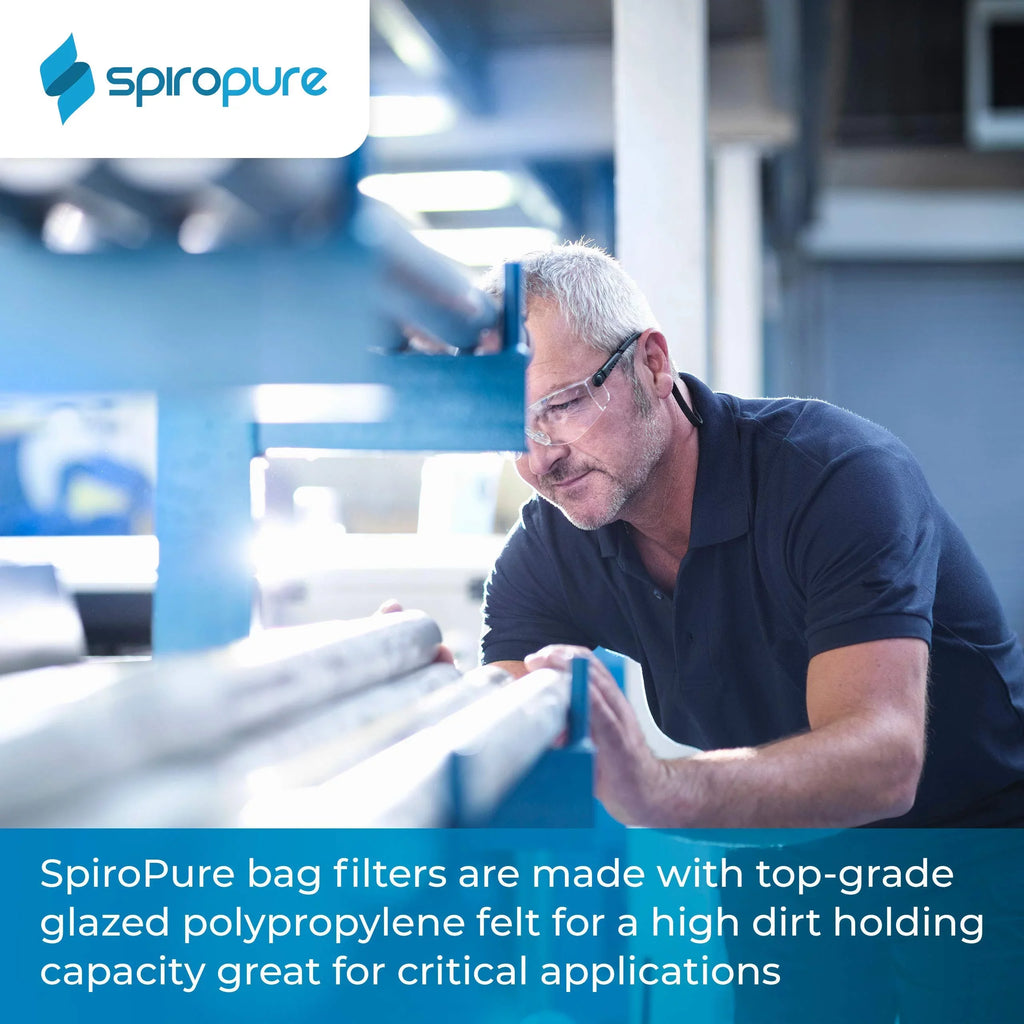 SpiroPure --420-400 400 Micron #4 (20”) Woven Nylon Monofilament Mesh Liquid Bag Filter -420-400 255037-03 (Case of 40)