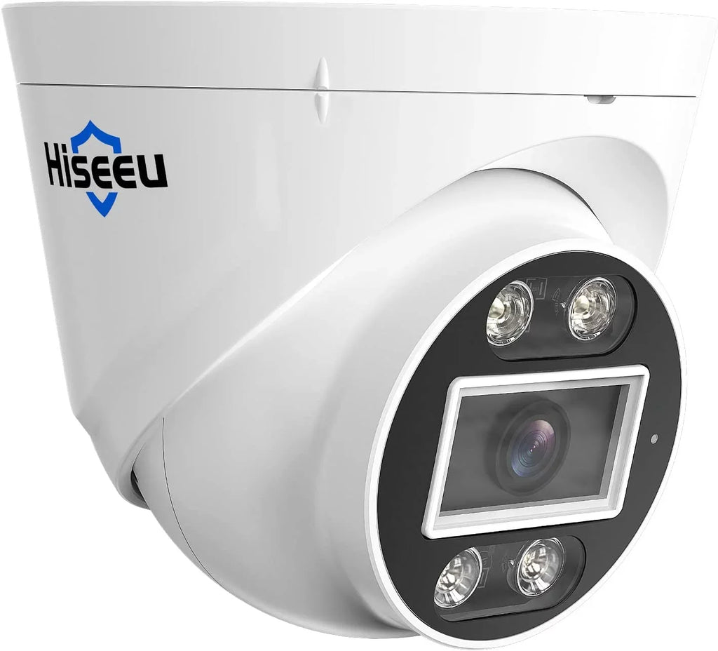 Hiseeu [2 Way Audio] 5MP  PoE Security Camera, Security Camera Outdoor&Indoor,  Waterproof, Night Vision, Human/Vehicle Detect Compatible PoE Security Camera System for 24/7 Record
