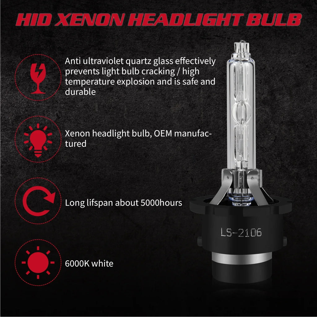 2X  6000K White Hid Headlight Low Beam Bulbs for Lexus  2007 2008 2009 2010 2011 2012 2013 2014 2015