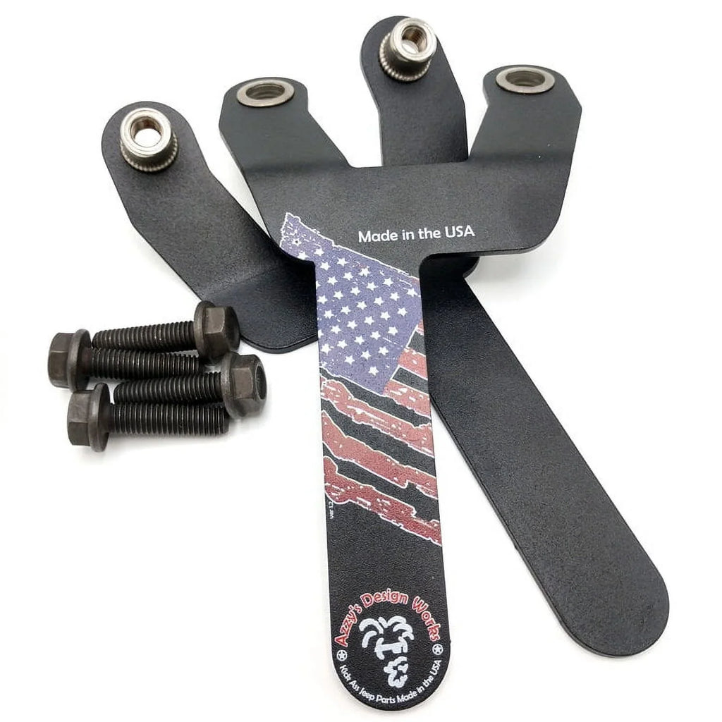 Deluxe Upper Rear Shock Mount Flag Nut Kit, fits Jeep Cherokee , Made in the