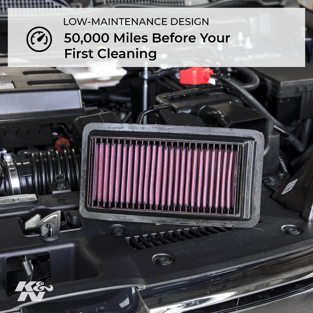 & Engine Air Filter: High Performance, Premium, Washable, Replacement Filter: 2018-2019 / (Accent, Rio), 33-5081