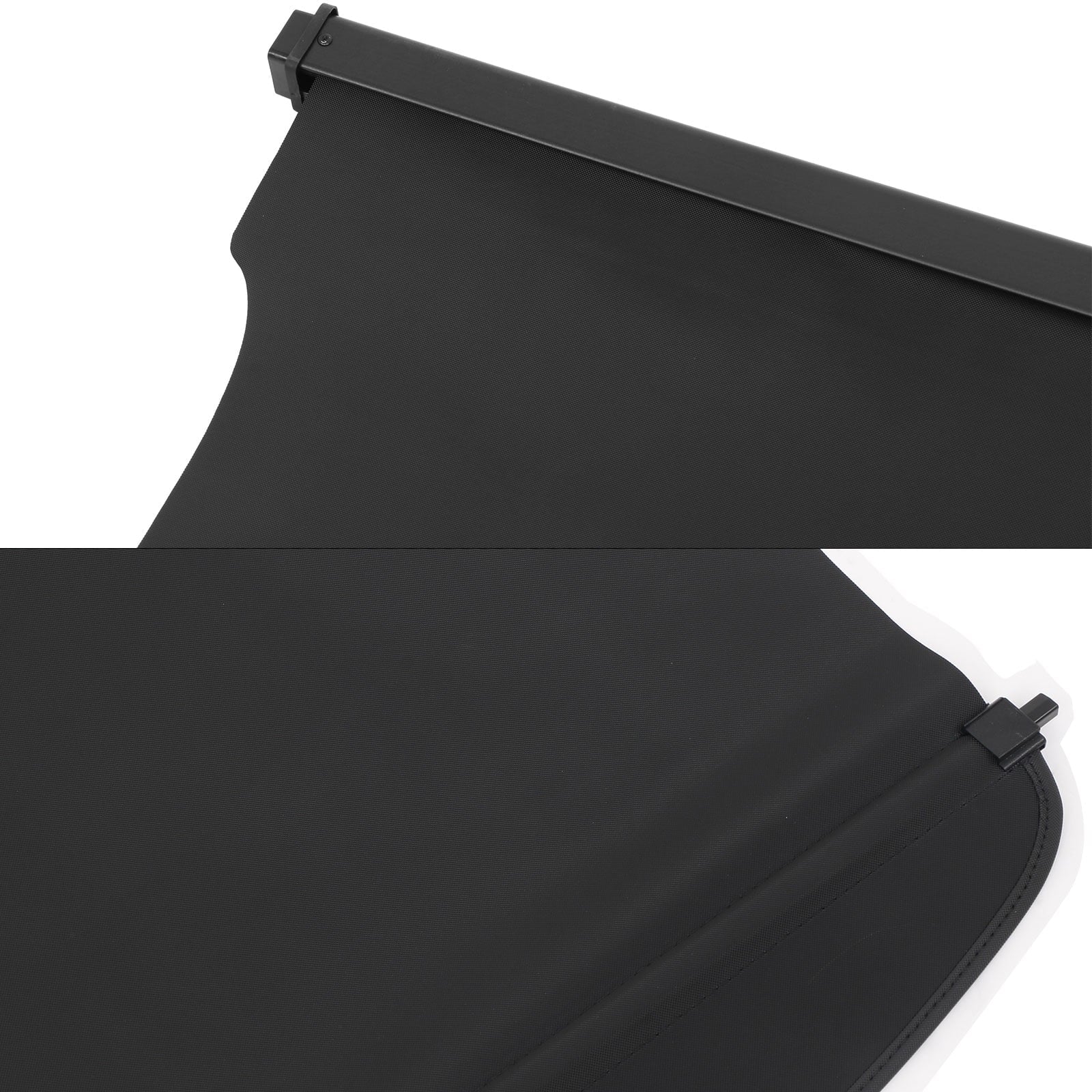 Ikon Motorsports Retractable Rear Trunk Security Cargo Cover Tonneau Luggage Shade Added on Bodykit Replacement Compatible With 2020-2024 Ford Escape Black Canvas