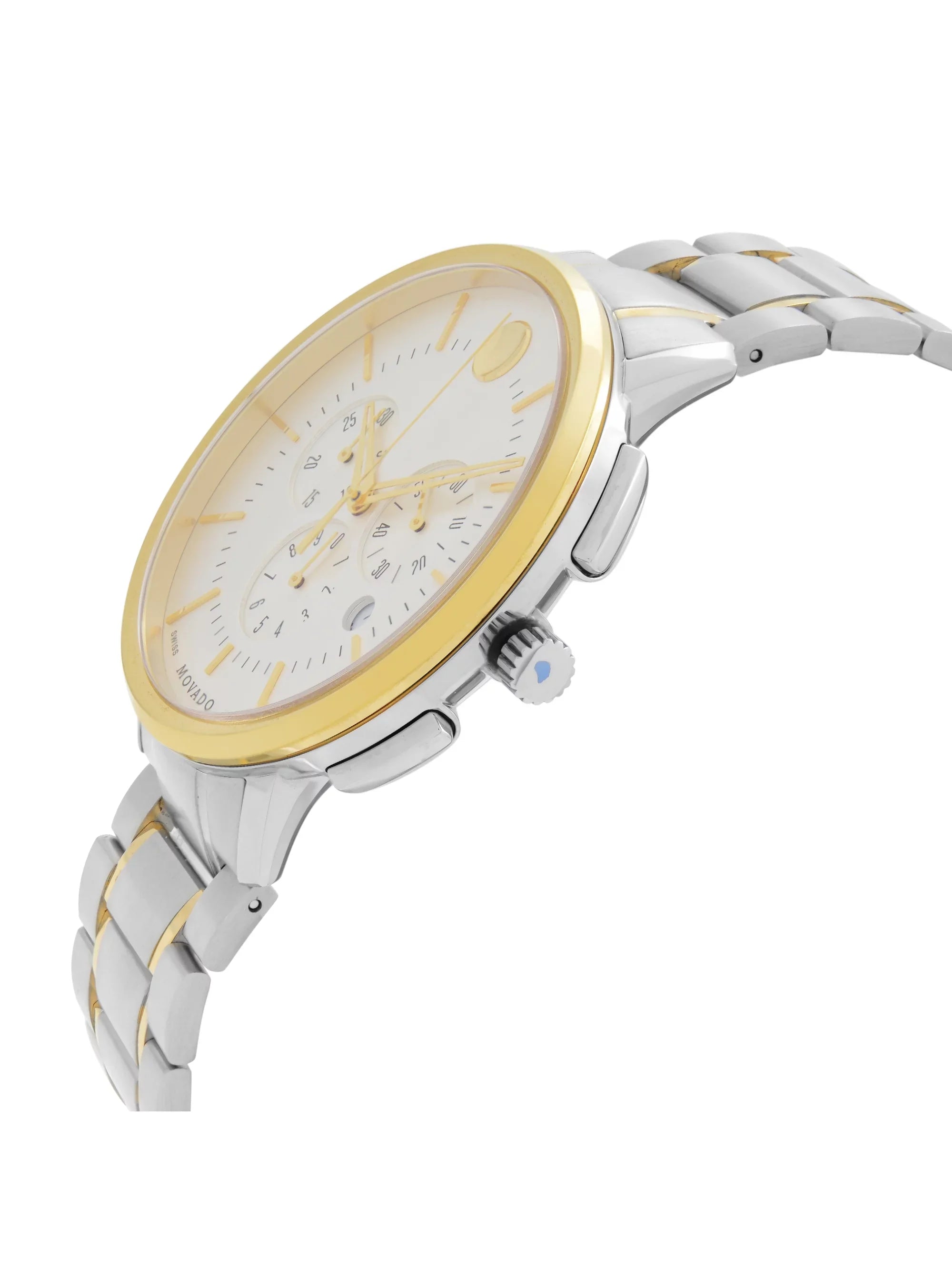 Movado Thin Classic 42mm Two-Tone Steel Silver Dial Quartz Mens Watch 0606887