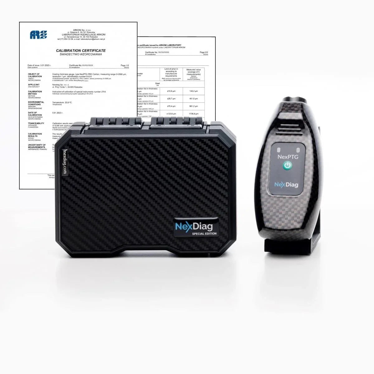 HogoR NexDiag NexPTG Pro Carbon with Calibration Paint Measurement Tool for Automotive Vehicle