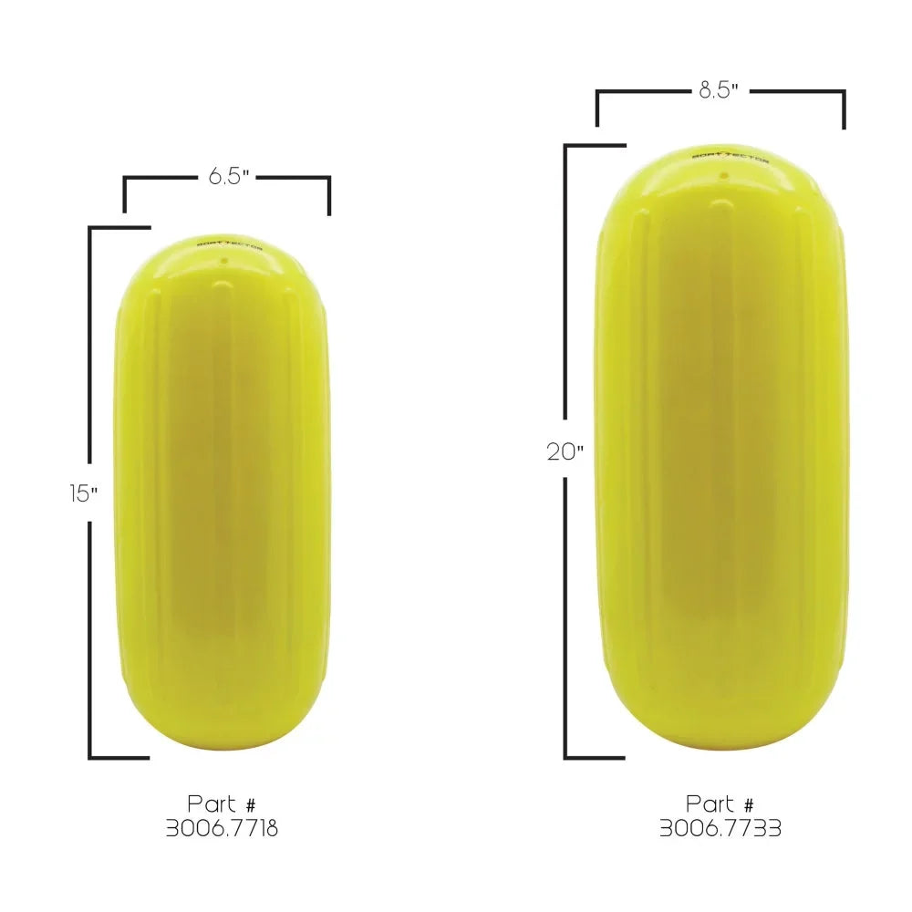 Extreme Max 3006.7733 BoatTector  Inflatable Fender - 8.5" x 20", Neon Yellow