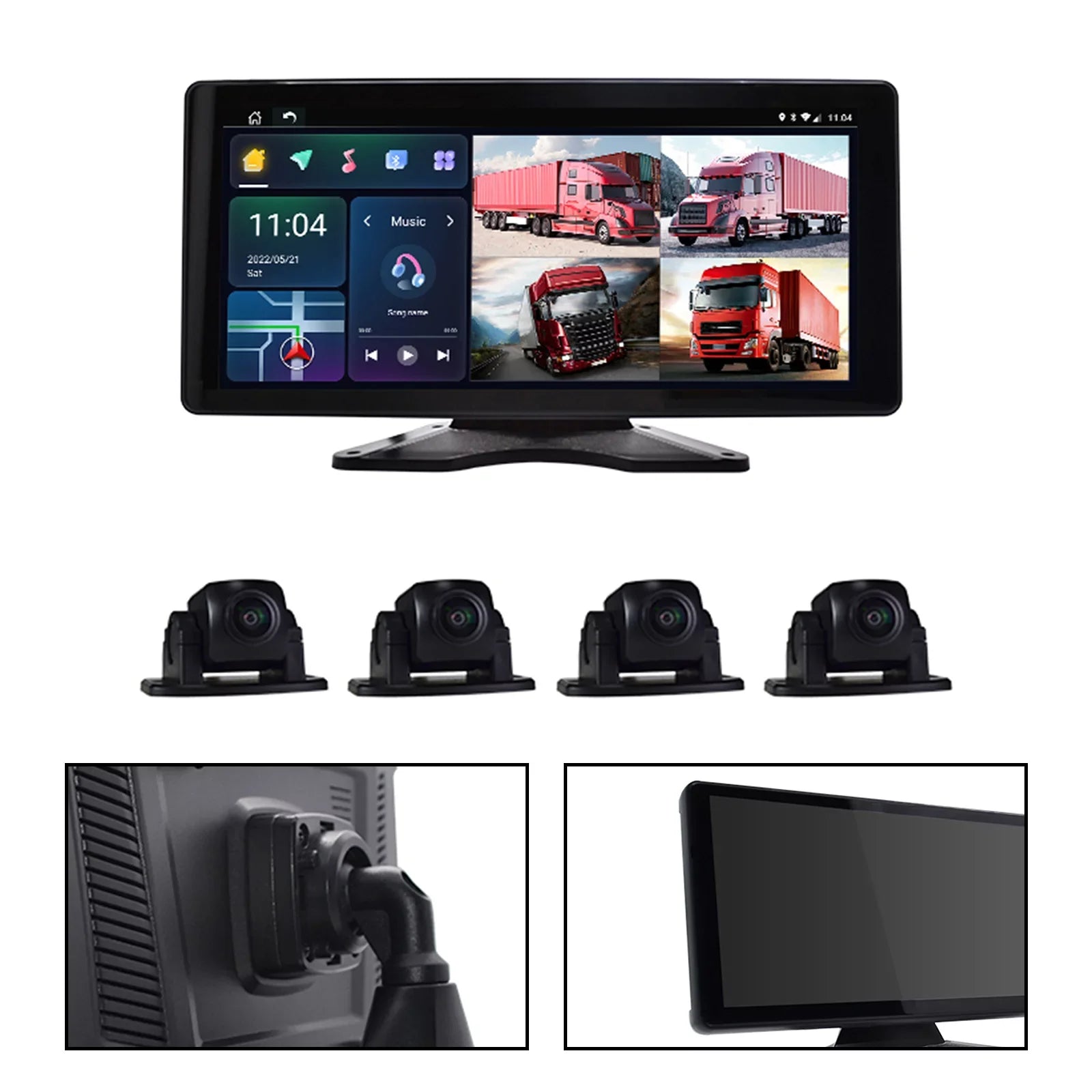 10.36" Monitor  Driving Video Recorder Touch Screen   for  Truck Bus