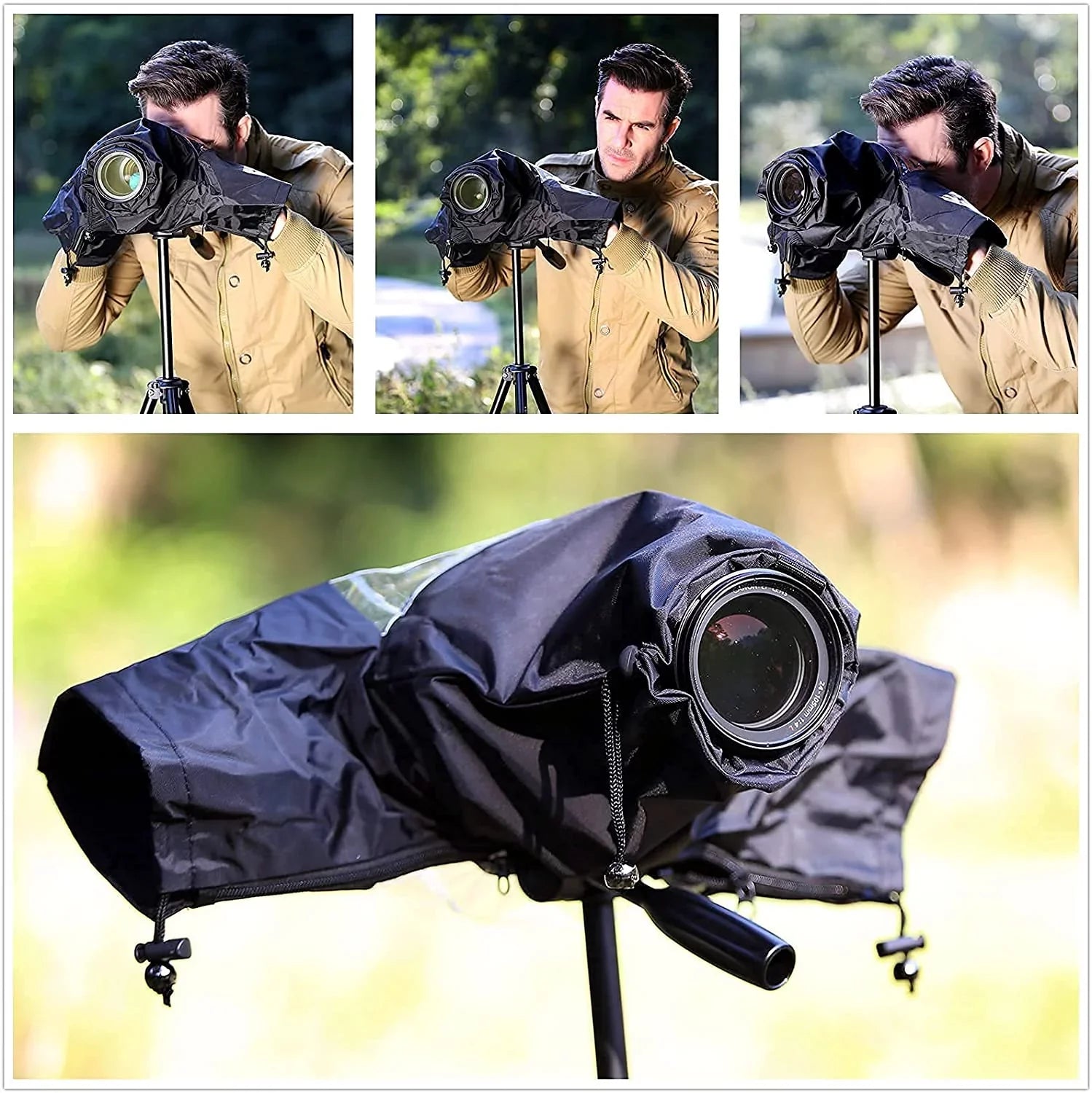 Professional Waterproof Camera Rain Cover Rain Coat for Canon Nikon Sony Fujifilm and More  Mirrorless Cameras