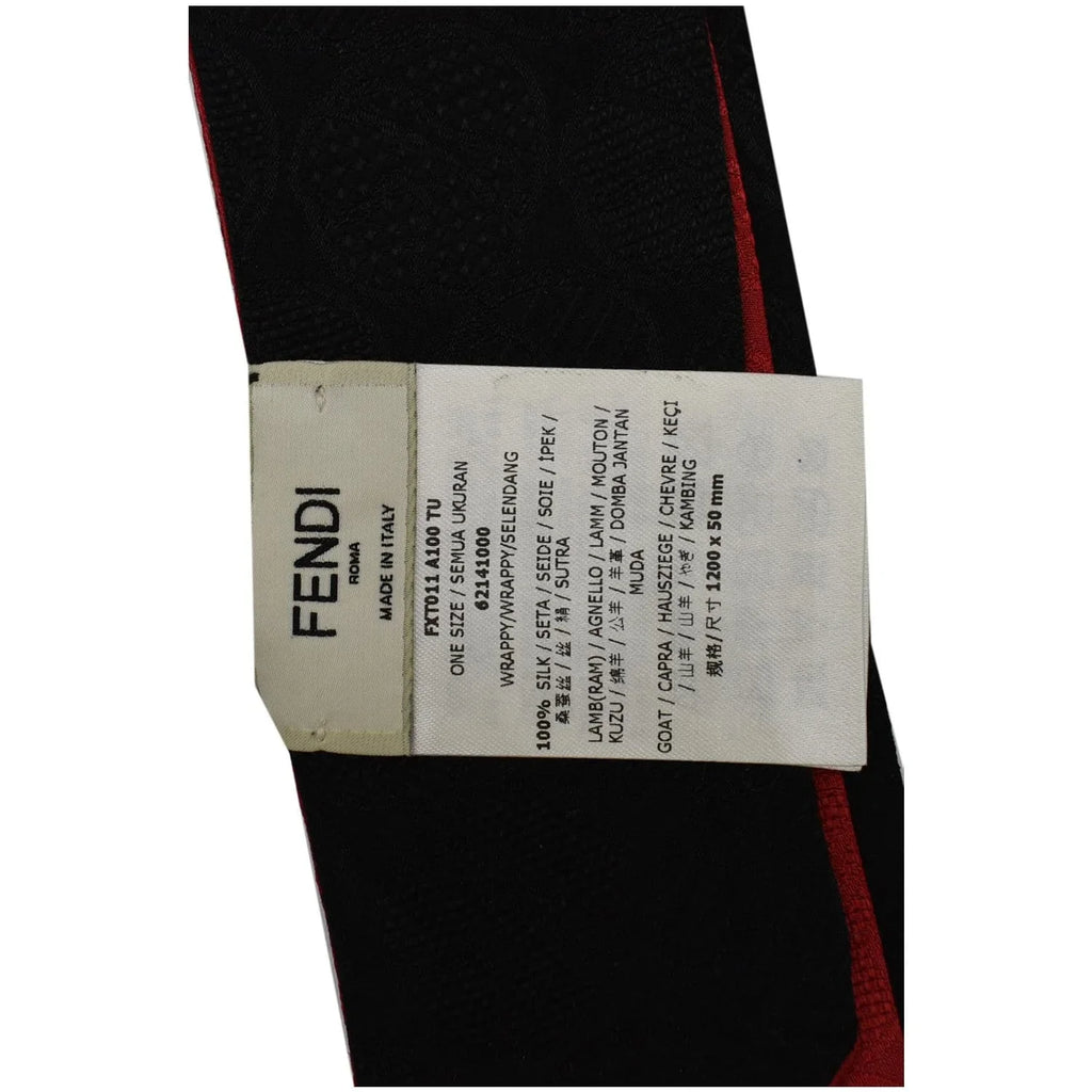 Pre-owned  Karlito Wrappy Silk Scarf Red