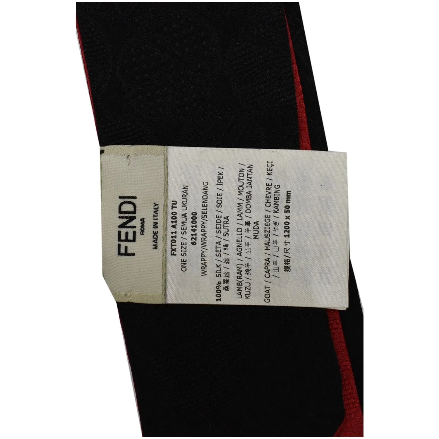 Pre-owned  Karlito Wrappy Silk Scarf Red