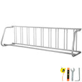 111" Length Floor Bike Rack, 9 Holders All-Steel Grid Bike Rack, Single-Side Storage Stand for Garages Streets Yards