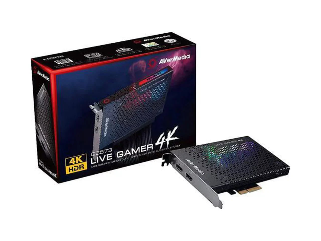 AVerMedia Live Gamer 4K - 4Kp60  Capture Card, Ultra-Low Latency for Broadcasting and Recording  Pro and Xbox One , PCIe Gen2x4 ()