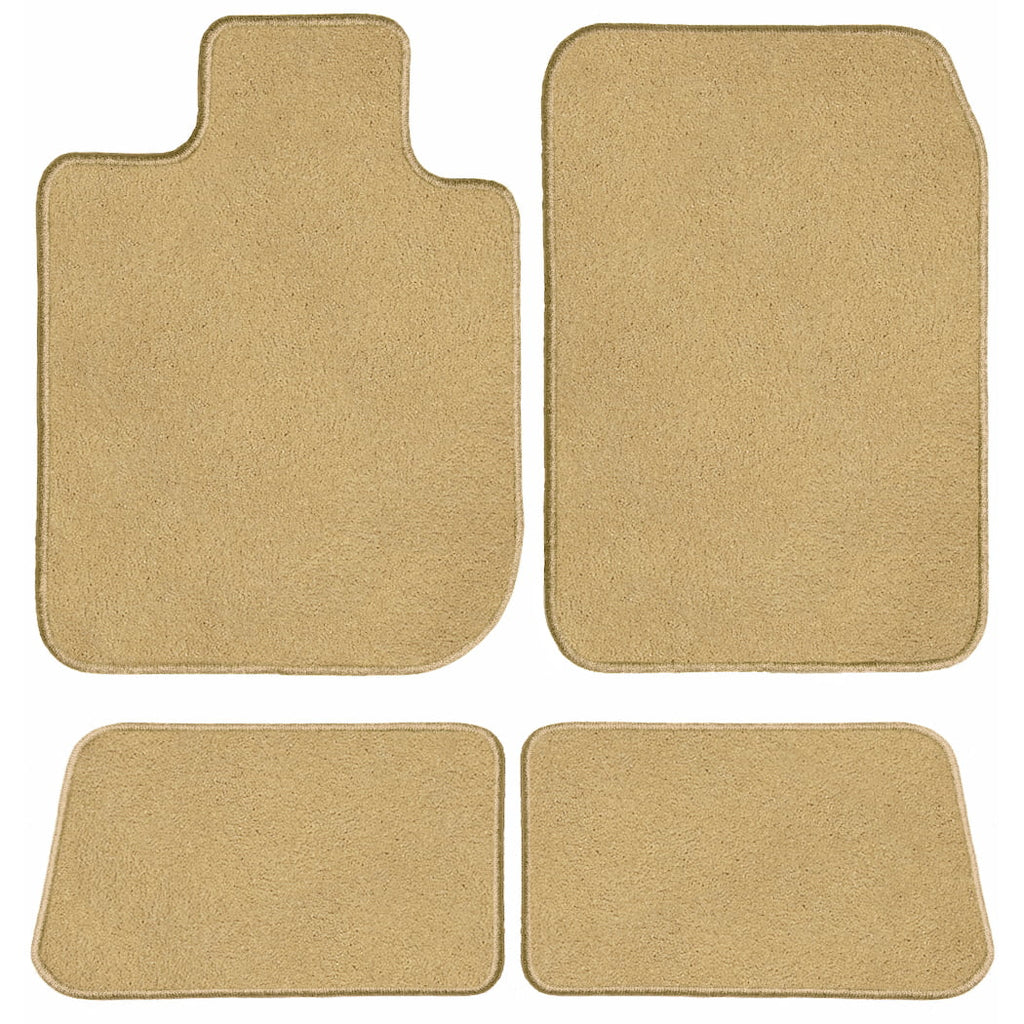 Beige Classic Carpet Car Mats / Floor Mats, Custom Fit for 2018, 2019, 2020, 2021 - Driver, Passenger & Rear Mats