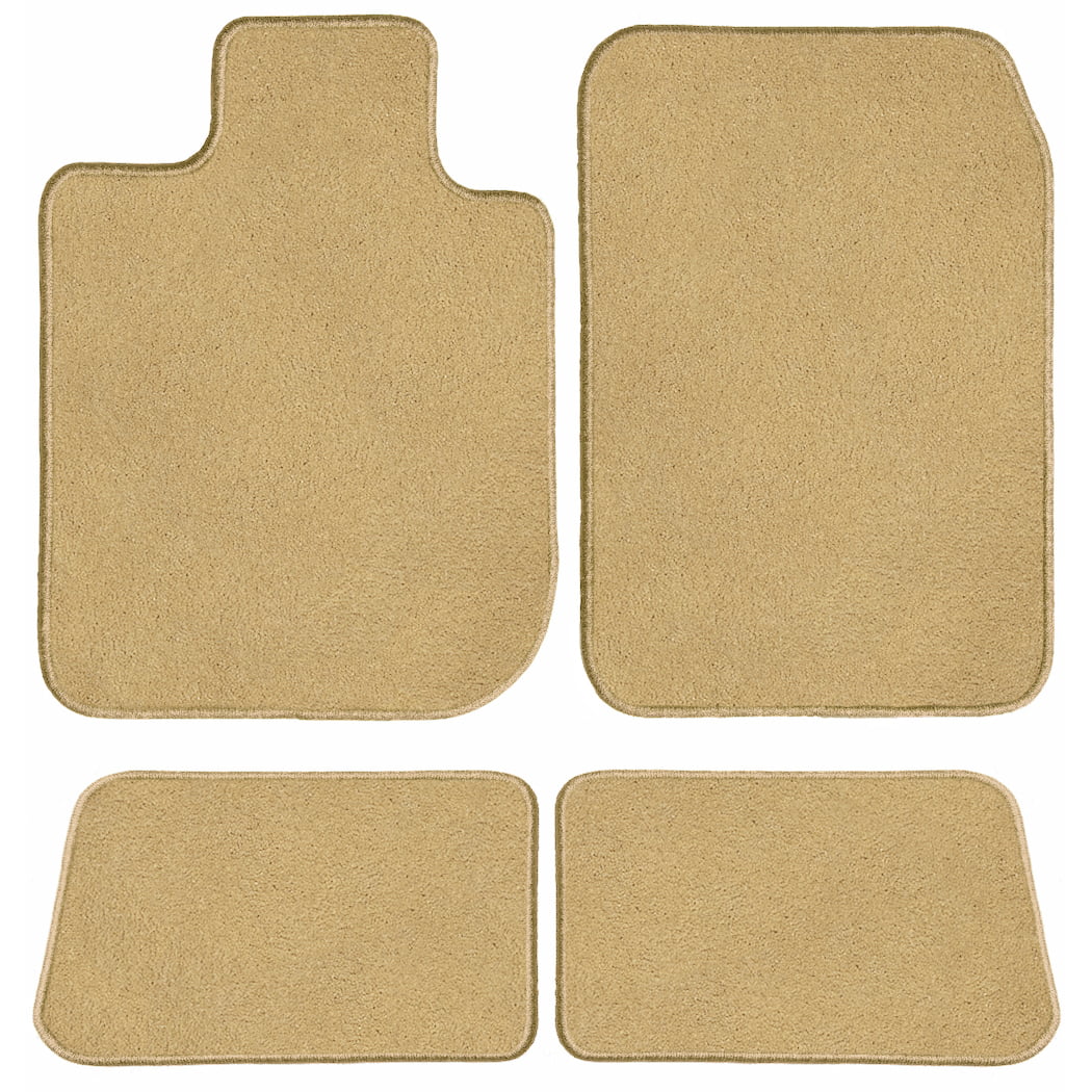 Beige Classic Carpet Car Mats / Floor Mats, Custom Fit for 2018, 2019, 2020, 2021 - Driver, Passenger & Rear Mats