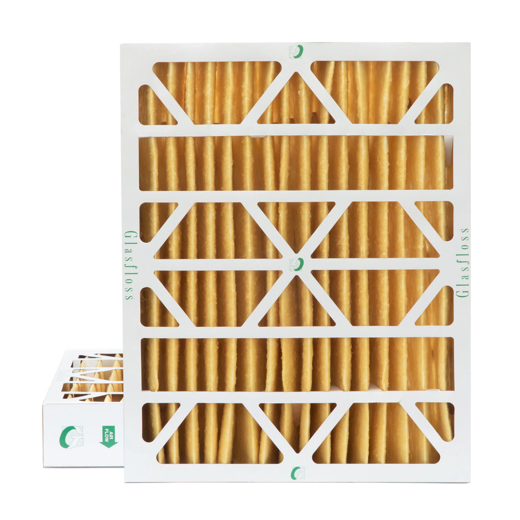 2 Pack of 16x20x4  11 Pleated 4" Inch Air Filters by Glasfloss. Actual Size: 15-1/2 x 19-1/2 x 3-3/4