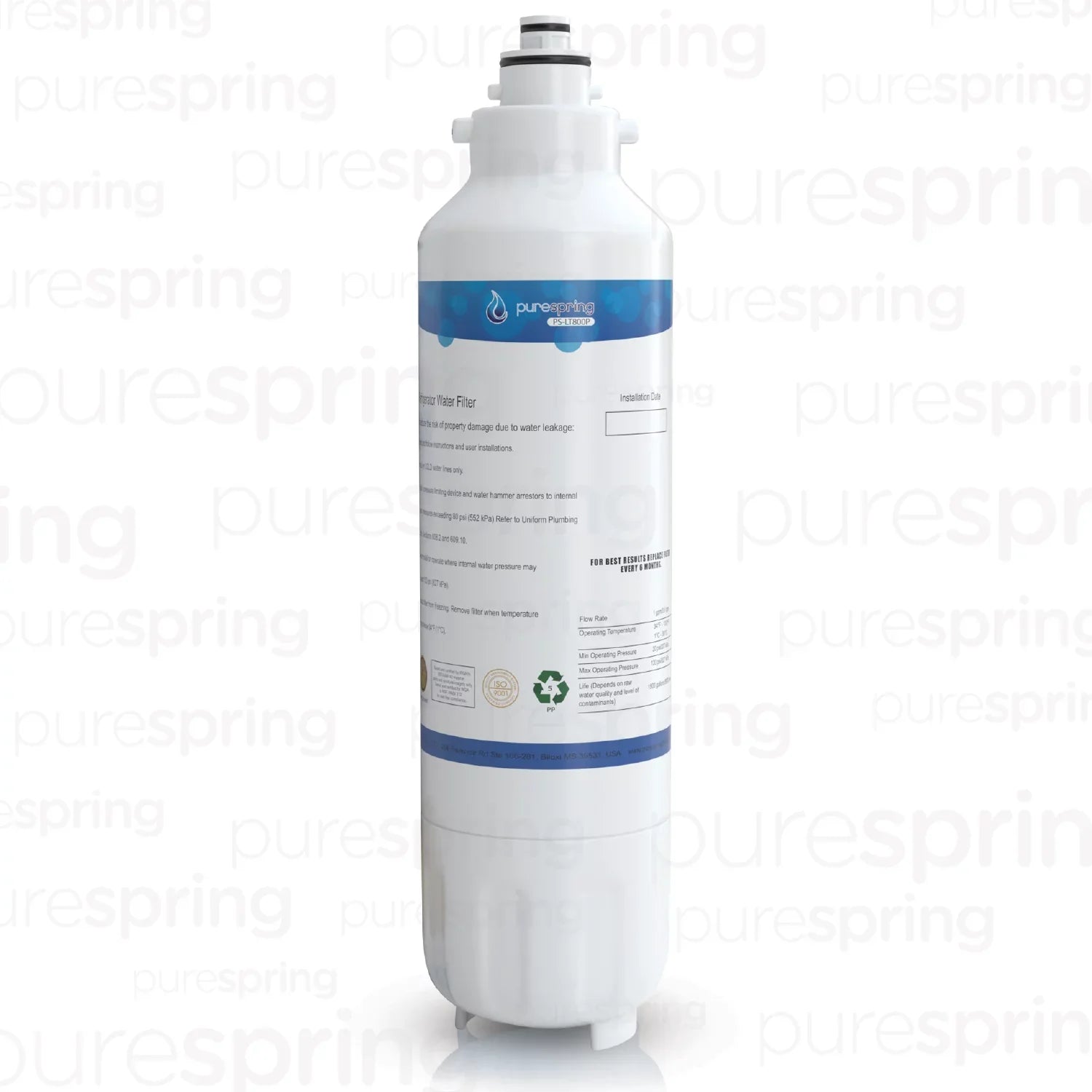 PureSpring  42 Certified Refrigerator Water Filter, Compatible with  , , , , , Kenmore 9490, 46-9490, 469490 (1 Pack)
