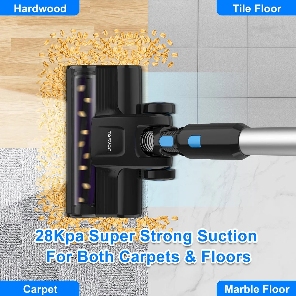 Cordless Vacuum Cleaner 28kPa 6-in-1 Lightweight Stick Vacuum Cleaner Up to 50mins Runtime for Carpet Floor Pet Hair