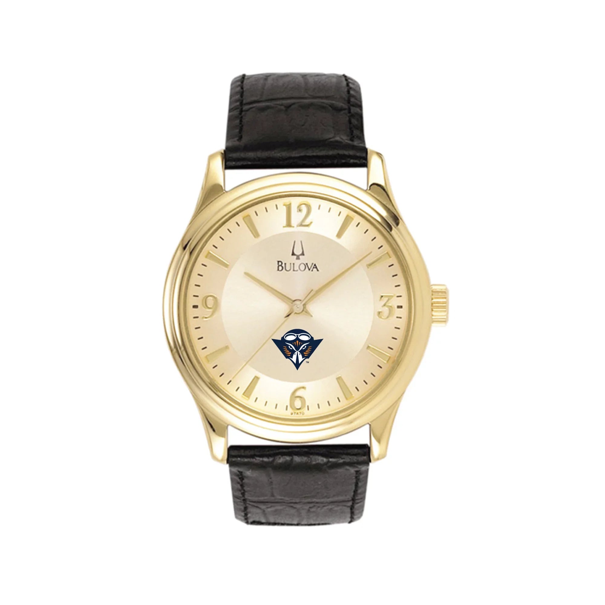 Men's Bulova  Gold/Black Tennessee-Martin Skyhawks Stainless Steel Watch with Leather Band