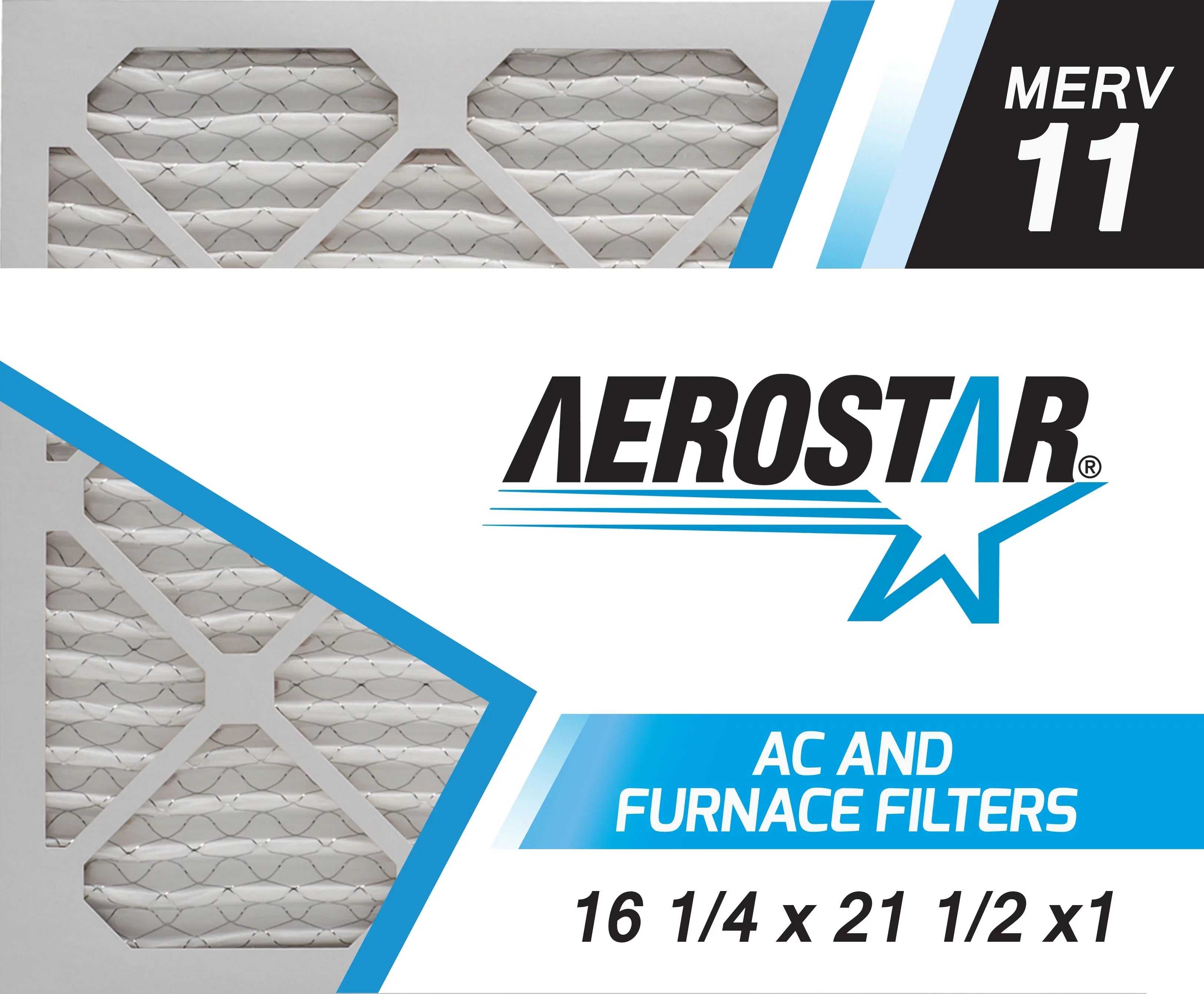 16 1/4x21 1/2x1  and Furnace Air Filter by Aerostar -  11, Box of 6