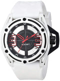 ' Quartz Stainless Steel and Silicone Casual Watch, Color:White (Model: 2X1-008)