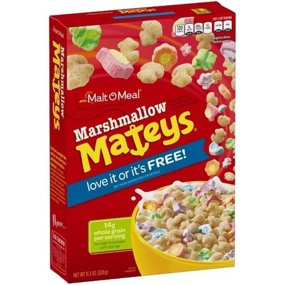 Malt  Meal Marshmallow Mateys Cereal, 11.3 Ounce -- 16 per Case.