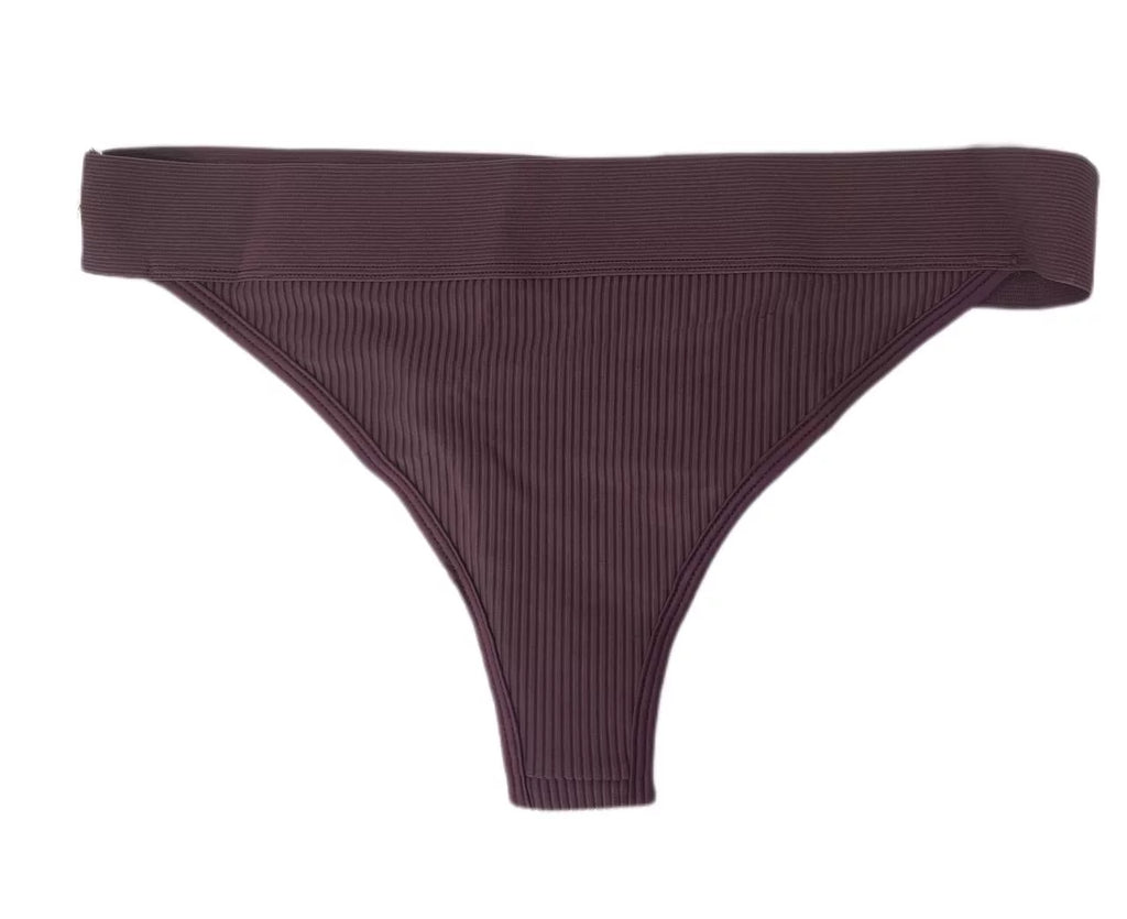 Frankies Women's Drew Ribbed Swim Bottom, Sangria,