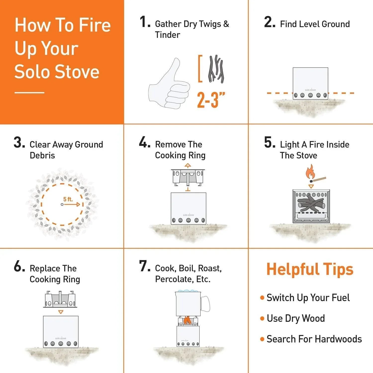 Titan Camping Stove Portable Stove for Backpacking and Outdoor Cooking Great Stainless Steel Camping Backpacking Stove Compact Wood Stove Design-No Batteries or Liquid Fuel Canisters Needed