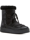La Canadienne Womens Emery Leather Cozy Winter & Snow Boots