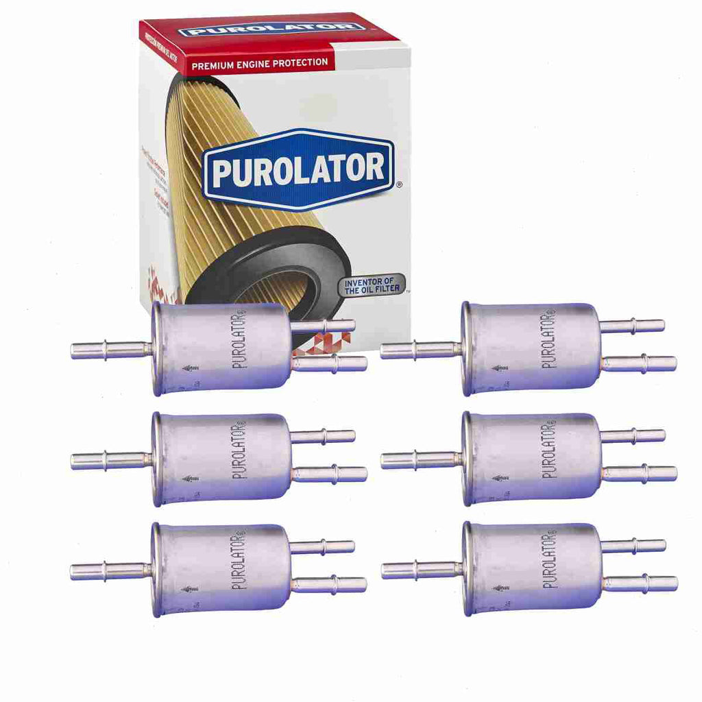 6 pc Purolator  Fuel Filters for 23424 2L2E-9155- 2L2Z-9155- 33424 3424 86424   -1036  -207A -1036      1013     Gas