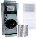 Ductless Exhaust Fan Grille Louver, Motor Metal Mount Housing (-Pack) and Unscented Filter Cartridge - White -Complete Set