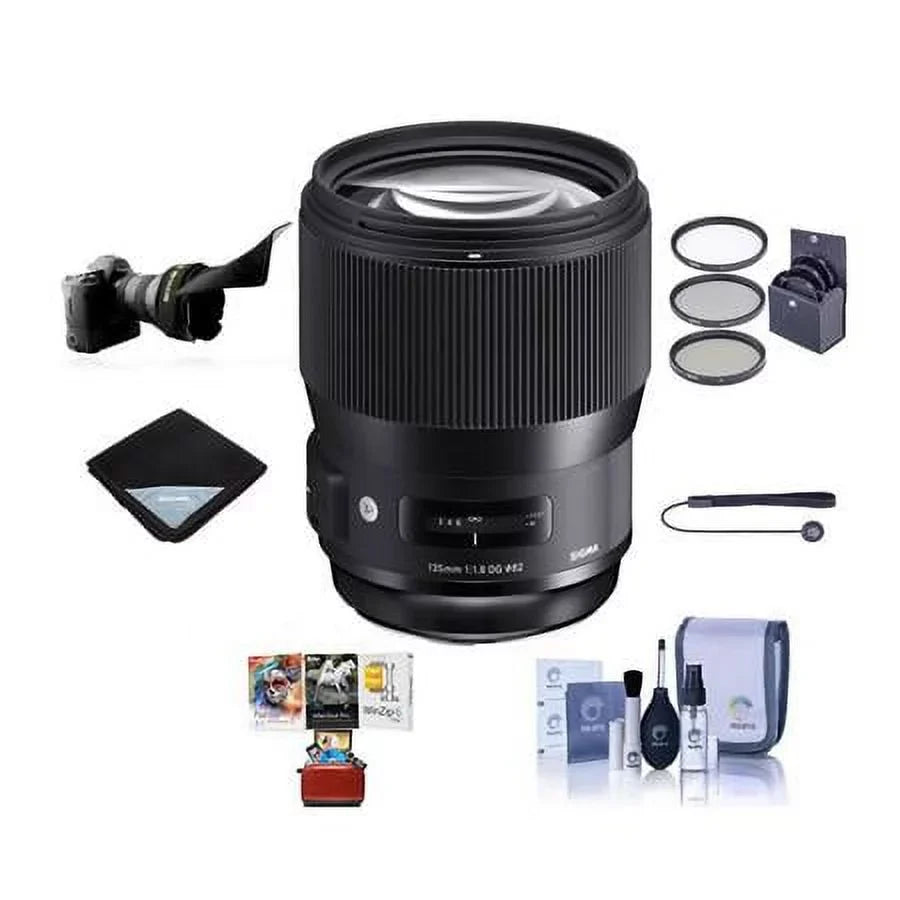 135mm f/1.8    Lens for Sony , Black, Bundle with ProOptic 82mm Filter Kit, Flex Lens Shade, Cleaning Kit, Lens Wrap, Lens Cap Tether, Mac Software Kit