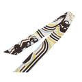 Pre-Owned  Twilly    White/Brown - Women's 100% Silk Scarf Muffler (Good)