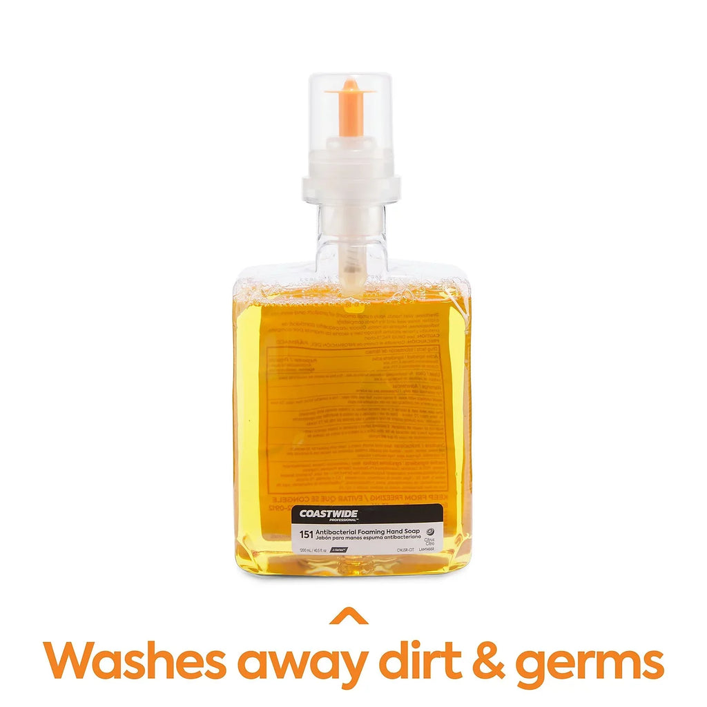 '-Series Antibacterial Foam Hand Soap Citrus 1200 mL 2/Carton -