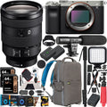 Sony a7C Mirrorless Full Frame Camera Body with Sony  24-105mm    Zoom Lens  Silver / Bundle with Deco Gear Photography Backpack Case , Software and Accessories