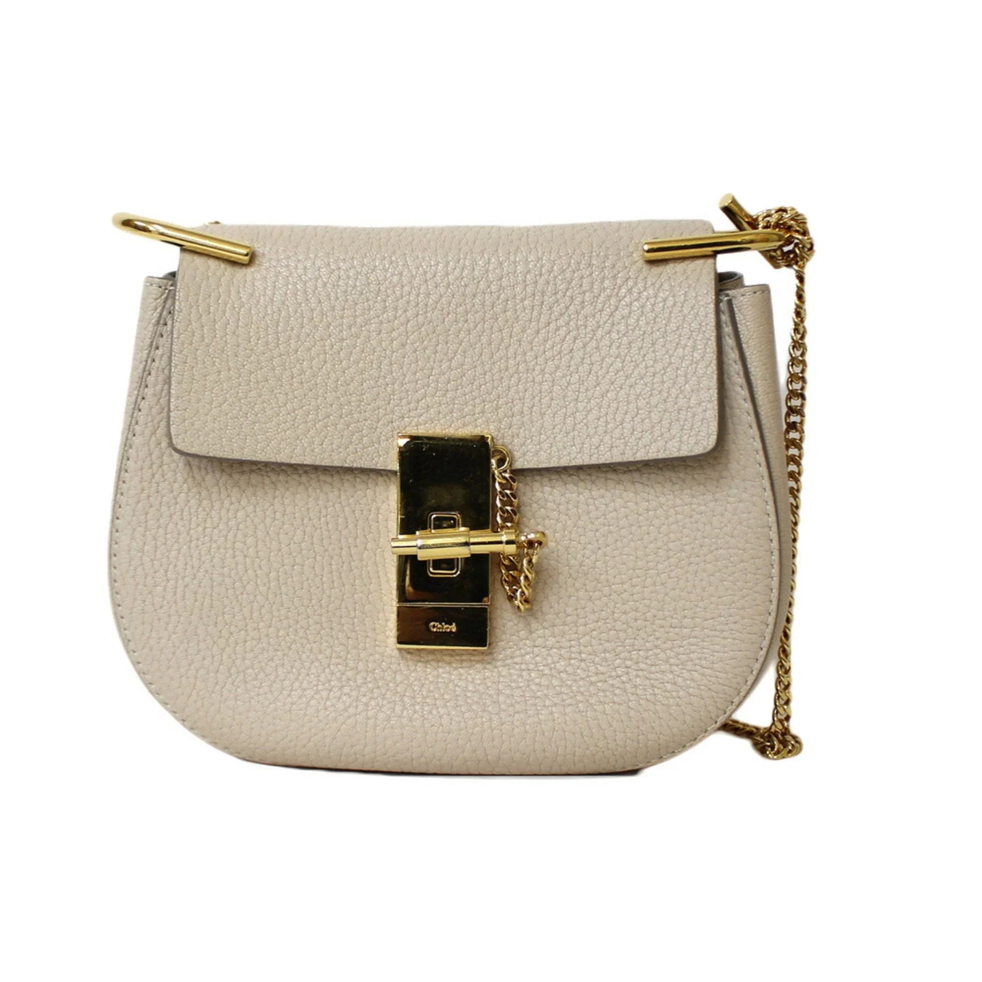 Pre-Owned Chloé Chloe Shoulder Bag Leather Beige Ladies Chain  (Fair)