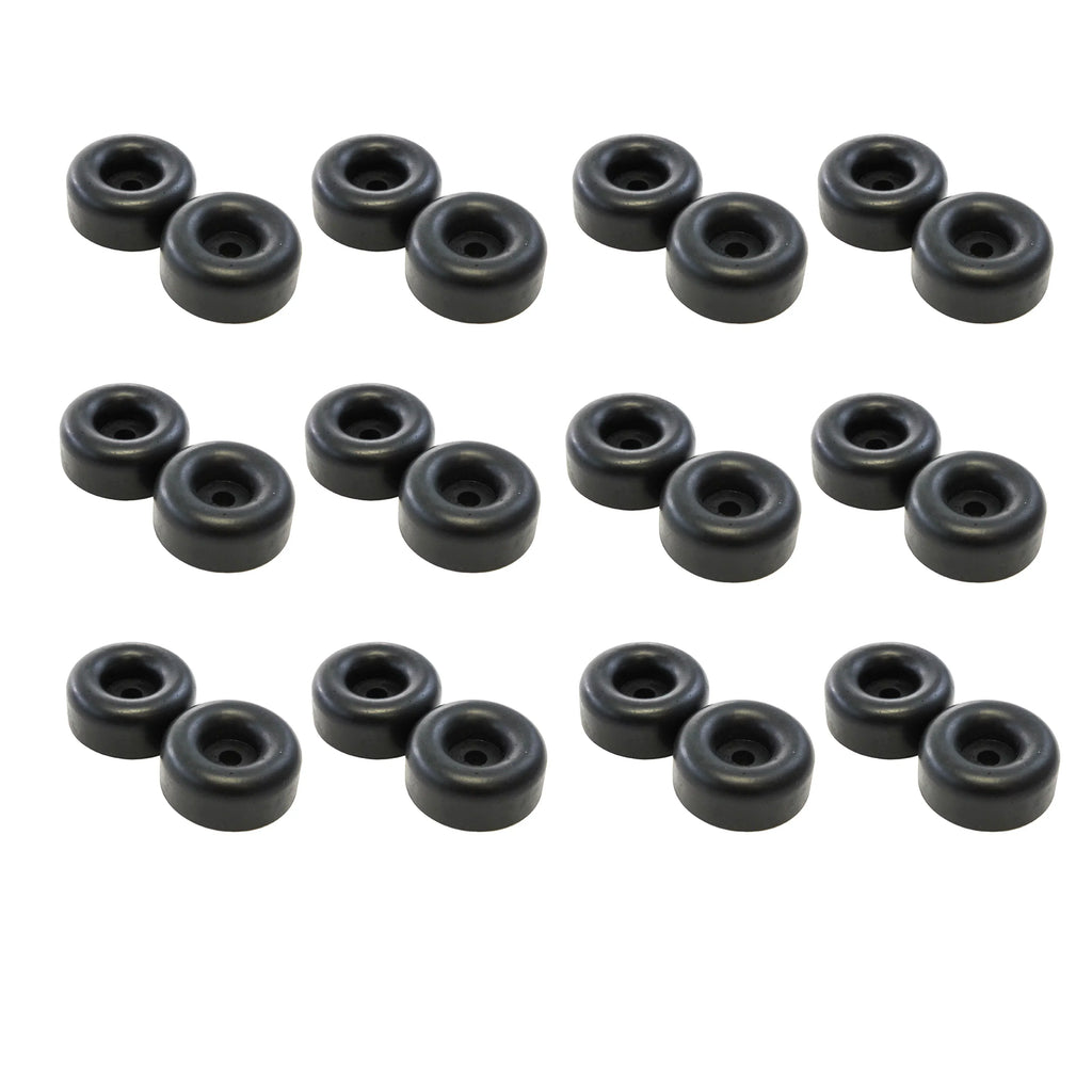 Red Hound Auto 24 Rubber Bumpers for Trailer Compatible with Ramp Door Truck 2.5 Inches Round Replacement Cargo Stop