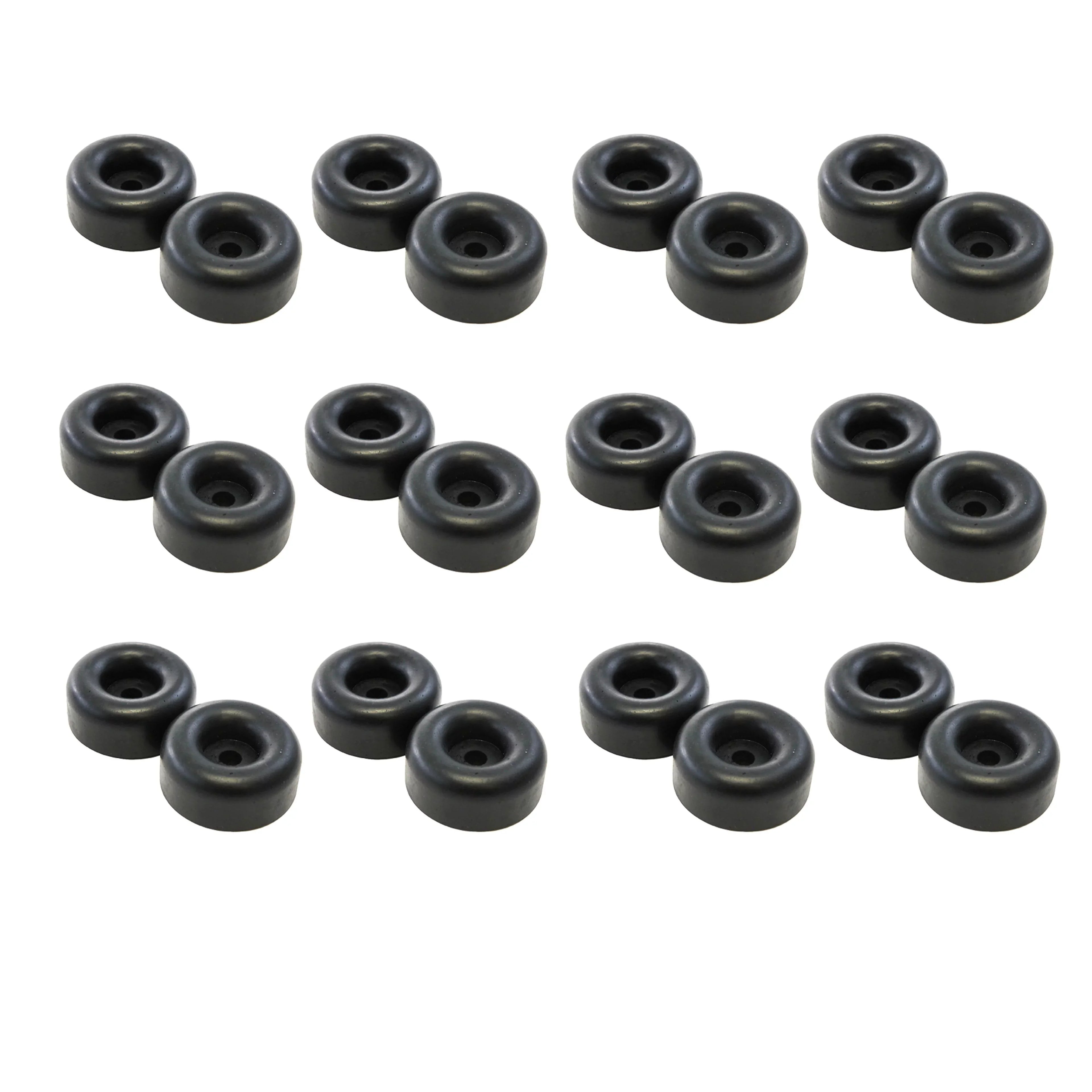 Red Hound Auto 24 Rubber Bumpers for Trailer Compatible with Ramp Door Truck 2.5 Inches Round Replacement Cargo Stop