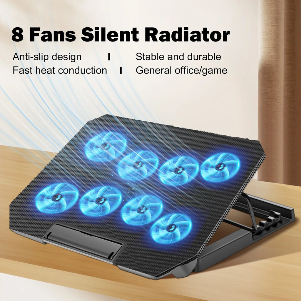 Htovila Laptop Cooling Fan, 10-15.6 Inch with Adjustable Fan Strength and 2  Ports